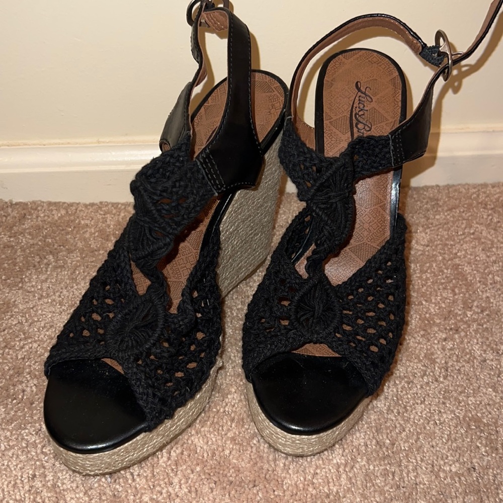 lucky brand crochet wedges